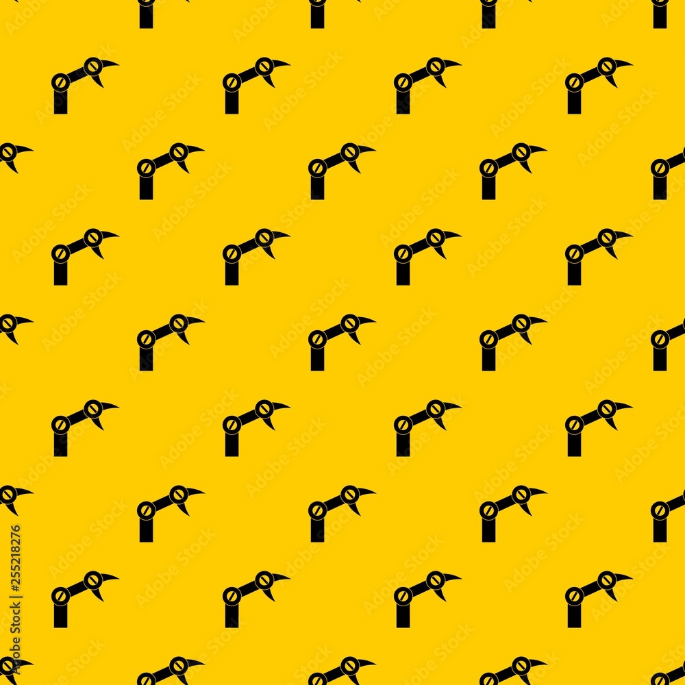 Poster industry robot pattern seamless vector repeat geometric yellow for any design