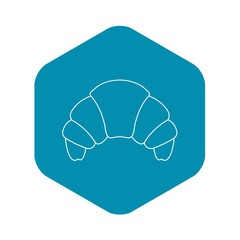 Croissant icon. Outline illustration of croissant vector icon for web