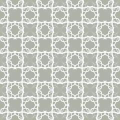 Seamless abstract floral pattern. Geometric flower ornament. 