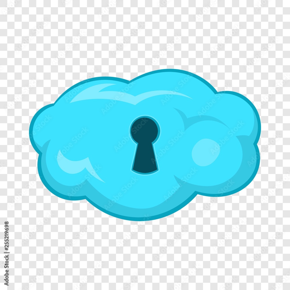 Aufkleber cloud storage icon in cartoon style isolated on background for any web design