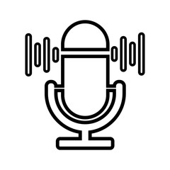 microphone icon vector - Vector