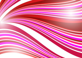 Abstract background of wavy lines. Bright saturated colors on a white background.