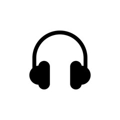 Headphones icon vector illustration. Headphones symbol. - Vector