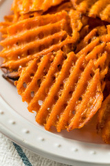 Homemade Sweet Potatoe Waffle Fries