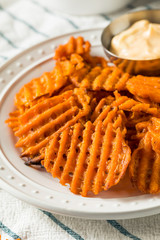 Homemade Sweet Potatoe Waffle Fries