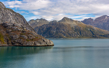 Fototapeta na wymiar Cruising around Tracy Arm Fjord to the Tracy to visit the Sawyer glaciers. 