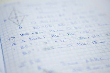 Math equations in the notebook