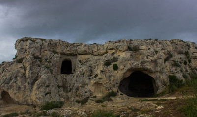 Fototapeta na wymiar ruins of old cave