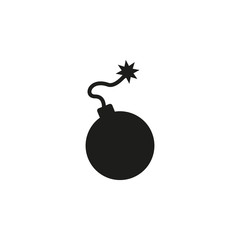 Bomb icon vector. Explosion bomb symbol