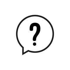 Question icon vector. Question mark symbol