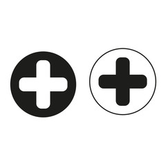 Fototapeta premium medicine cross vector icon