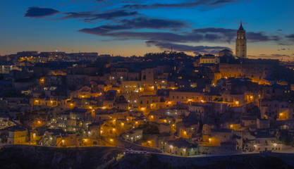 Fototapeta na wymiar panorama of old town at night