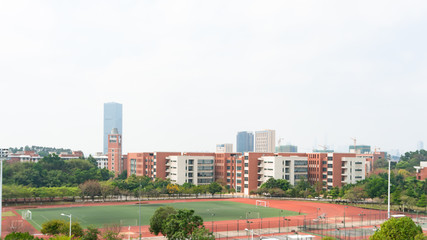 Panoramic view of  football field