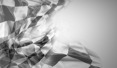 Checkered flag on grey