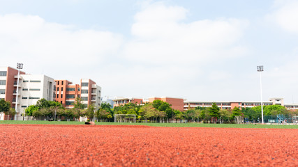 The runway on a college campus