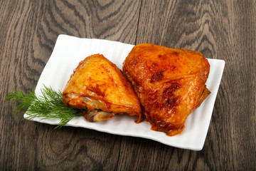 Roasted chicken thigh