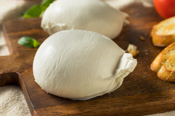 Homemade White Italian Burrata Cheese