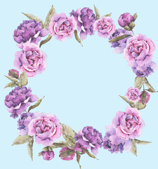 Peonies wreath