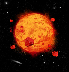 Lava Planet Exploding