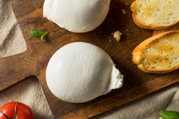 Homemade White Italian Burrata Cheese
