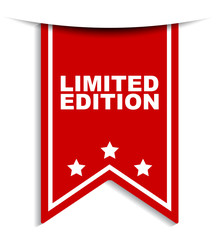 red vector banner limited edition