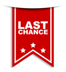 red vector banner last chance