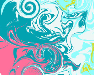Fashionable background with color blurred brush pattern on white background.