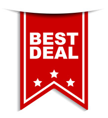red vector banner best deal