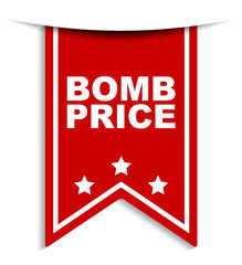 red vector banner bomb price