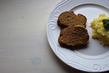 Homemade baked Ground pork Meatloaf with Spices