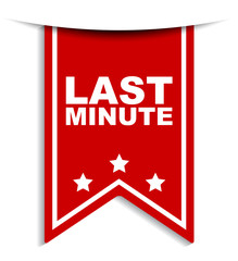 red vector banner last minute