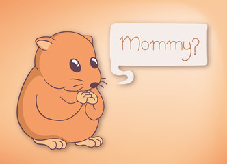 adorable hamster illustration