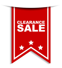 red vector banner clearance sale