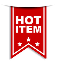 red vector banner hot item