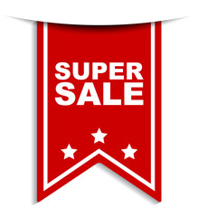 red vector banner super sale