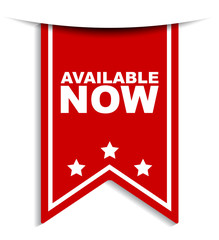 red vector banner available now