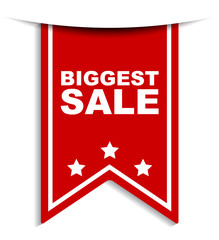 red vector banner biggest sale