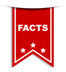red vector banner facts