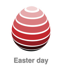 Illustrations of easter egg logo on white background, Easter egg vector of isolated a cute egg icon