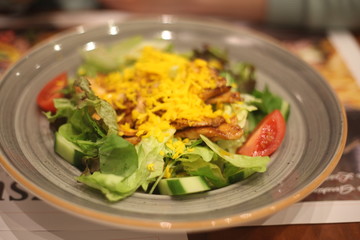 salad with chicken and vegetables