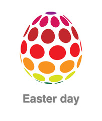 Illustrations of easter egg logo on white background, Easter egg vector of isolated a cute egg icon