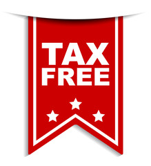 red vector banner tax free
