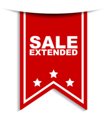 red vector banner sale extended