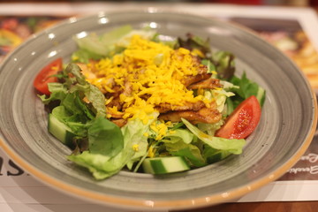 salad with chicken and vegetables