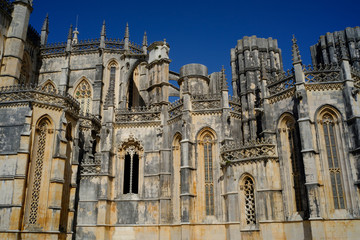Fototapeta na wymiar The amazing Batalha Monastery, close to Fatima, Portugal.