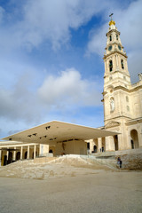 Obraz premium Fatima place of pray in a clear and cloudy day.