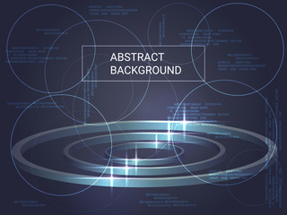 Geometric circles sparkle on the background.