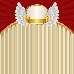 decorative background with golden frame