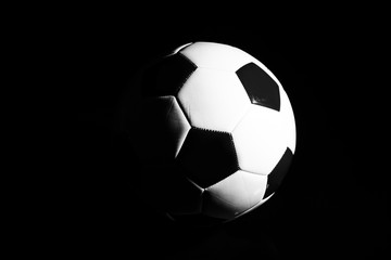 Fototapeta na wymiar soccer ball isolated on black background.