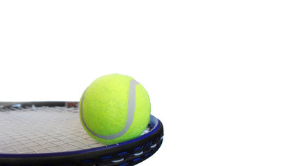 tennis ball and racket